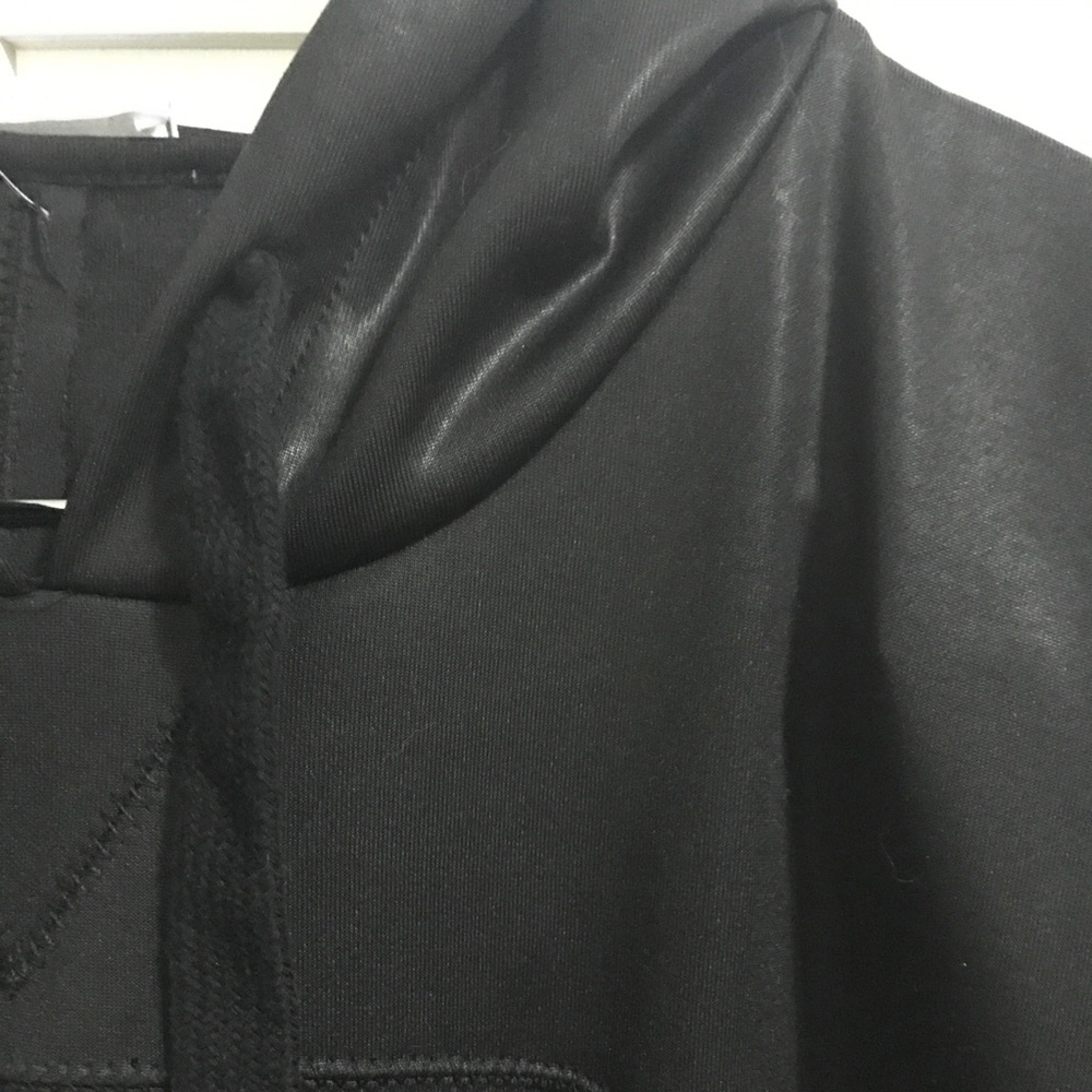 Zara leather looking hoodie